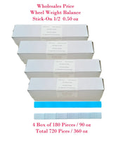 4 Box Stick On Wheel Weight Balance 0.50 oz 1/2oz 14g Total 720 Pieces / 360 oz