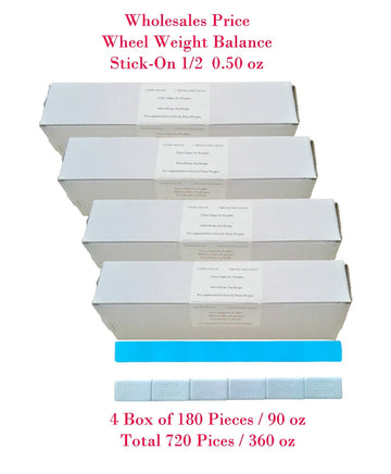 4 Box Stick On Wheel Weight Balance 0.50 oz 1/2oz 14g Total 720 Pieces / 360 oz