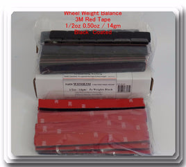 90 Pieces / 45 oz Stick on Wheel Weight Balance Black 0.50 oz 1/2oz Red TAPE