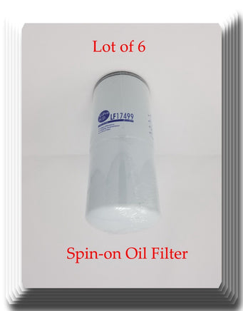 6 x Engine Oil Filter VLF17499 Fits: IC Busses IHC Navistar Trucks 7.6L 9.3L