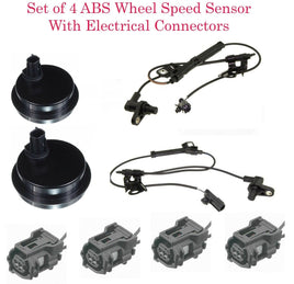4x ABS Speed Sensor & Connector Front Rear L/R For Corolla 09-10 Built In USA