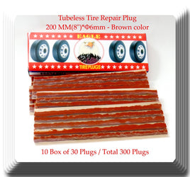 10 Boxes of 30 Trucks Seal Tire Repair Plugs Self VulCanIzing Tubeless 8" x 1/4"