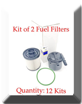 (Lot of 12)Kit 2 Pcs Fuel Filter FOR FD4626 Fits : F650, F750  2017-2024 V8 6.7L