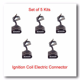 Set 5 Ignition Coil Electric Connector Repair Kit Harness Audi VW Jetta Passat 