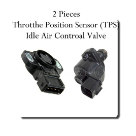2 Pc Throttle Position Sensor & Idle Air Control Valve Fits: Mitsubishi 