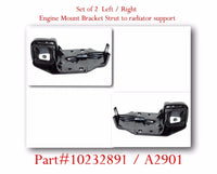 4 Pc Engine Mount Bracket Strut to radiator support & Torque Strut Front Fit GM