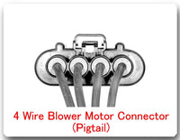  4 WireBlower Motor Resistor Pigtail Connector Fits: Ford Lincoln Mercury