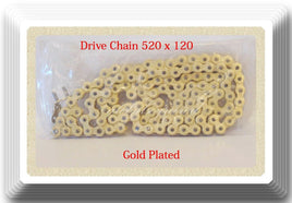 Gold Plated Color Drive Chain 520x120L For ATV Motorcycle Kawasaki 1979-2018