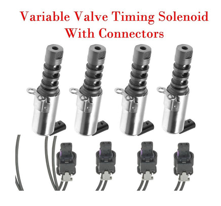 4 x Variable Valve Timing Solenoid & Connectors Fits A4 A5 A6 A6 Quattro Q5 S5