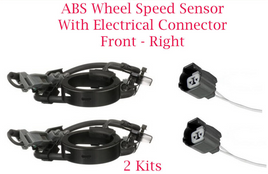  2 x ABS Wheel Speed Sensor W/Connector Front L/R Fits Chevrolet GMC Isuzu