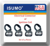 Set 4 Ignition Coil W/Connector Fits :Lexus Pontiac Scion Toyota  L4 2.0L 2.4L