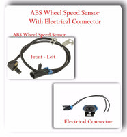 ABS Wheel Speed Sensor Front Left With Connector Fits: Cadillac Chevrolet GMC 