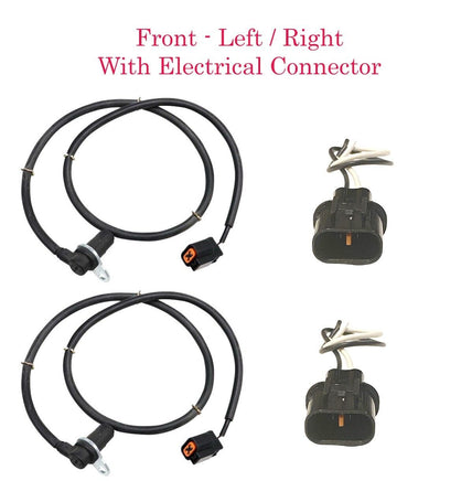 4 ABS Wheel Speed Sensor & Connectors Front Rear L/r Fits: Montero 2001-2006