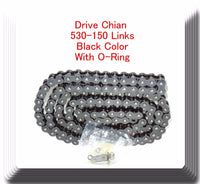 With/O-Ring Drive Chain Natural Color Pitch 530x150 Links Fits: ATV Motorcycles