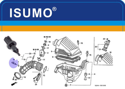 37880-PLC-004 Air Intake / Charge Temperature Sensor Fits: Acura & Honda