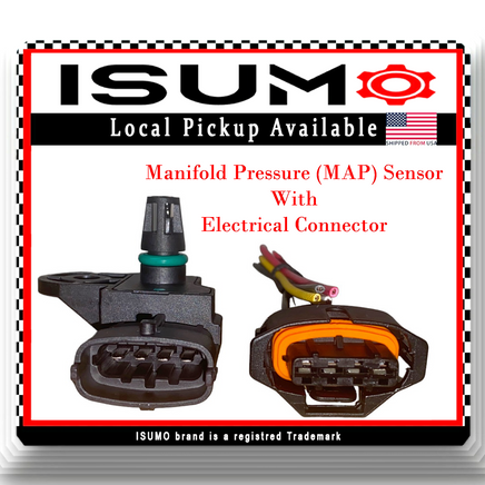 Manifold Absolute Pressure  Map Sensor W/Connector  Fits Alf Romer Porsche GM