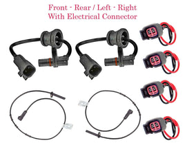 4x ABS Wheel Speed Sensor & Connectors Front L/R Fits Equinox Terrain 2010-2017