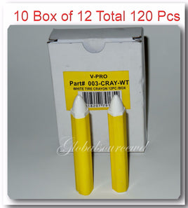 10 Boxes of 12 Pc V-PRO White Tires Marker Pen Paint-stick - TireTool