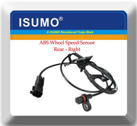 2 ABS Wheel Speed Sensor W/ Connectors Rear L & R  Fits: 200  Sebring Avenger