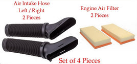4 Pieces Engine Air Intake Hose & Air Filter Left & Right Fit GLK350 2010-2012