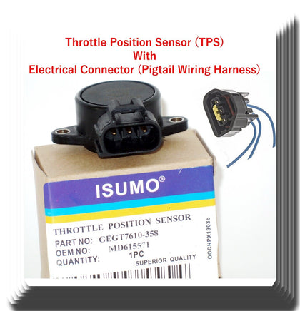 Throttle Position Sensor (TPS) W/ Connector Fits: Lancer 2002-2007 4 Cyl 2.00L