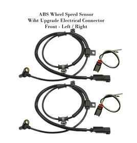 2 x ABS Wheel Speed Sensor W/ Upgrade Connector Front L/R Fits Ford Lincoln