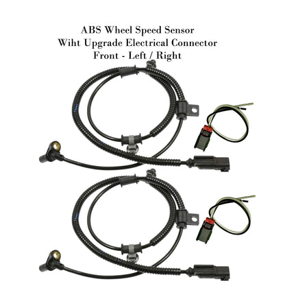 2 x ABS Wheel Speed Sensor W/ Upgrade Connector Front L/R Fits Ford Lincoln