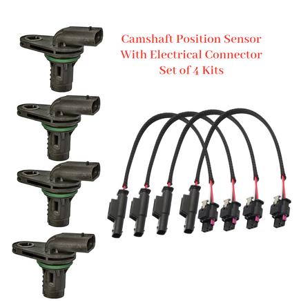 4 X Camshaft Position Sensor & Electrical Connector For Mercedes-Benz 2011-2019