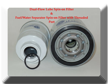 2 Pieces LF3807+F60222 Oil & Fuel Filter Fits: Chevrolet GMC Isuzu Buses Trucks