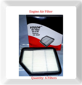 6 x Engine Air Filter SA5798 Fits: LEXUS GS350 GS430 IS250 IS250c IS350 ES350c