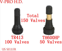 Tire Valve Stem Assortment (TR413 =100 Pcs)(TR600HP =50 Pcs) Total 150 Valves
