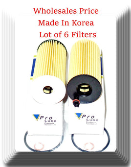 Lot of 6 x Made In Korea Engine Oil Filter Fits: BMW 230i 328D 535D  740LD X3 X5