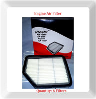 2 Pcs Mass Air Flow Sensor & Engine Air Filter Fits: Lexus GS350 IS250 IS350