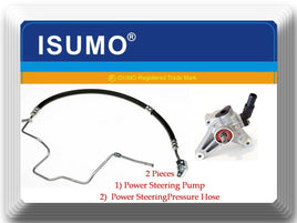 2 Pcs Power Steering Pump & Pressure Line Hose Assembly For Pilot 2005-2008 