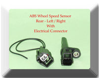 2Kits Abs Wheel Speed Sensor Rear L / R W/ Connector Fits: Durango Ram 1500 2500