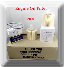 SOE5608 Engine Oil Filter Made In Korea Fits:OEM# 04152YZZA1 Lexus Toyota Scion 