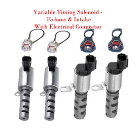 4 x VVT Variable Valve Timing Solenoid W/Connectors Exhaust & Intake For Subaru