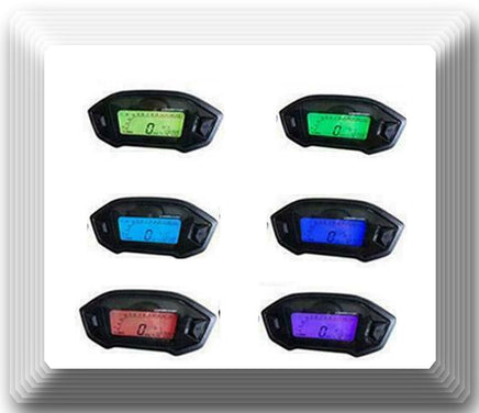 Universal Motorcycle Digital LCD Backlight Odometer Speedometer Tachometer Gauge