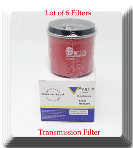 6 x HF35296 Trans Spin-on Filter Fits:Allison Trans Chevrolet Ford GMC Isuzu