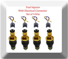 4 Kits Fuel Injector 0280150714 W/ Connector Fits:BMW 318I 318IS 1991-1994