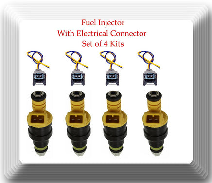4 Kits Fuel Injector 0280150714 W/ Connector Fits:BMW 318I 318IS 1991-1994