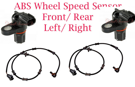 Set 4 ABS Wheel Speed Sensor Front - Rear Left / Right Fits:4WD Ram 2500 3500 