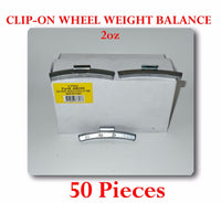 50 Pcs ZN CLIP-ON Wheel Weight Balance 2.0oz 2oz 56g AW200 Lead Free
