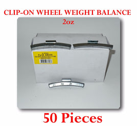 50 Pcs ZN CLIP-ON Wheel Weight Balance 2.0oz 2oz 56g AW200 Lead Free