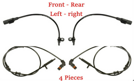 set of 4 ABS Wheel Speed Sensor Front-Rear Left/Right Fits: Mercedes 2014-2019