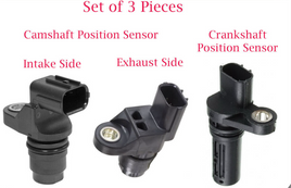 3 Pieces Camshaft/Crankshaft Position Sensor Fits:Honda CR-V 2007-2009