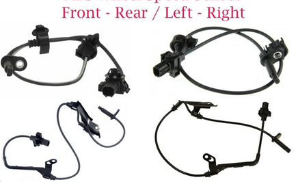 4 ABS Wheel Speed Sensor & Connectors Front Rear L/R Fits Honda Pilot 2009-2011