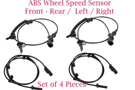 4 Pc ABS Wheel Speed Sensor W/Connector Front  Rear L/R Fits Explorer  2013-2019