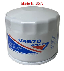 Oil Filter V4670 Made USA In Fits: DODGE CHRYSLER MITSUBISHI JEEP TOYOTA &