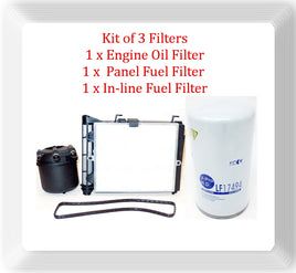 Kit of 3) 1 x Oil Filter & Kit of 2 x Fuel Filters Fits Ford 2017-2025 V8 6.7L